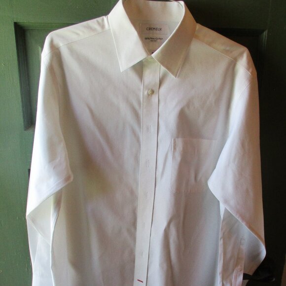 Cremieux Men's Non-Iron 100% Pima Cotton Long Sleeved Dress Shirt Sz. 16.5 X 34 - Picture 1 of 3